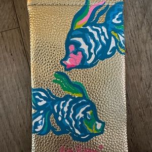 Gold Lilly Pulitzer Sunglasses Pouch